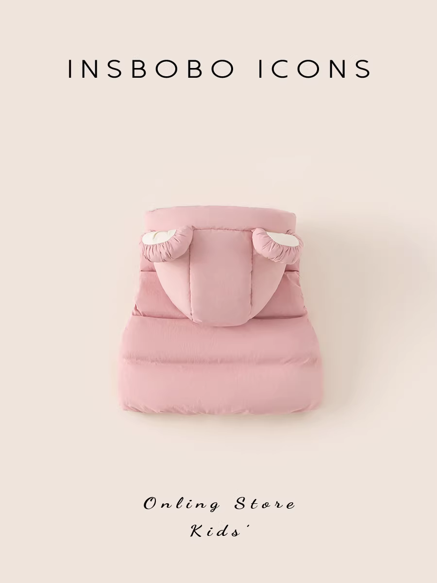 Áo phao bé INSbobo thu đông 2025 kiểu mới áo phao bé gái mùa đông quần áo giữ ấm trẻ em