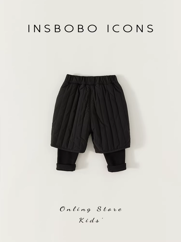 Quần mùa đông cho bé trai, quần dài trẻ em, quần dài lót lông cừu cho bé, quần cotton giả hai mảnh cho bé gái, quần áo mùa đông dày dặn cho trẻ em, hợp thời trang.