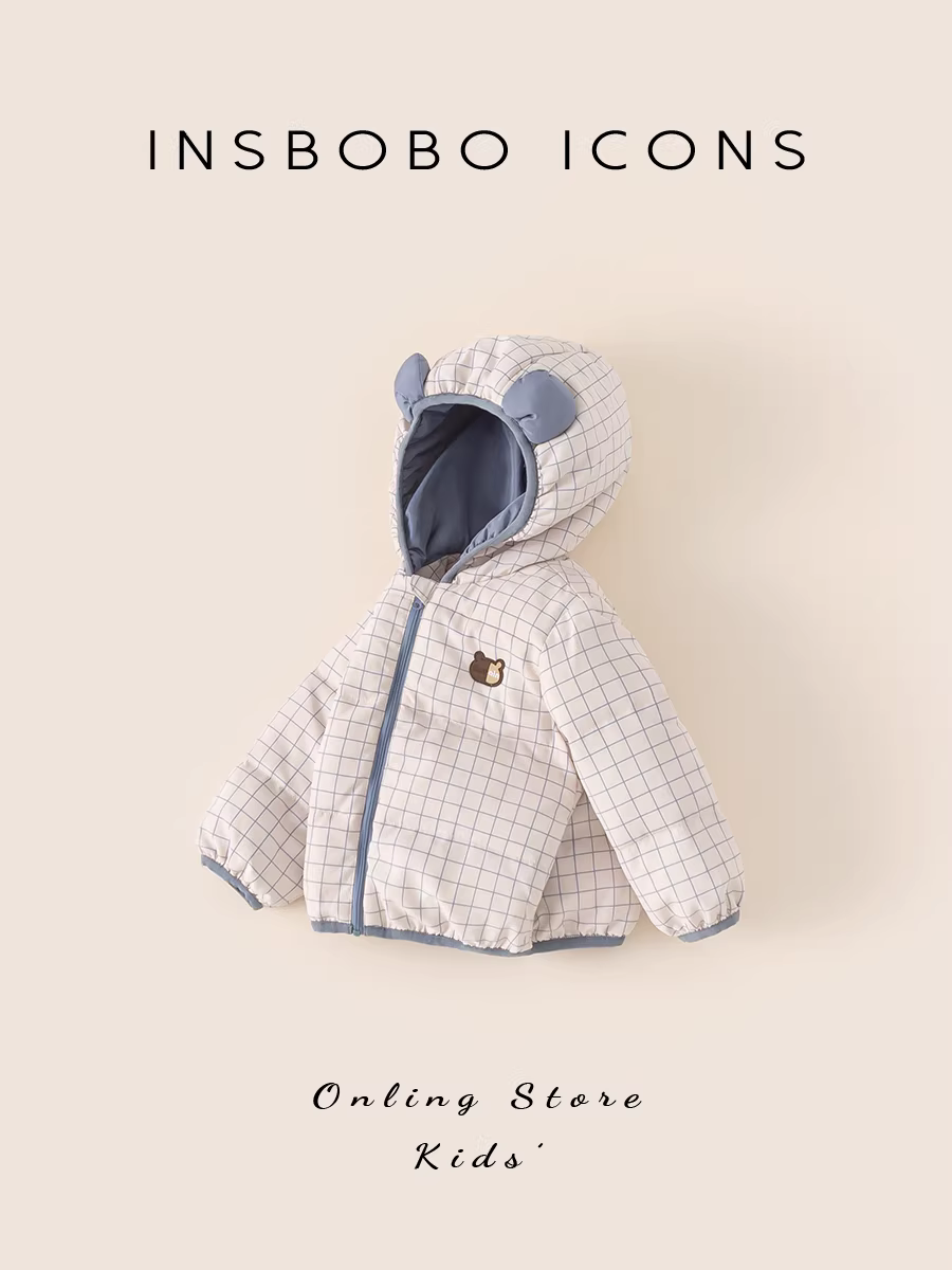 Áo khoác phao bé INSbobo mùa đông 2025 kiểu mới áo bé trai áo khoác ngoài giữ ấm mùa thu đông