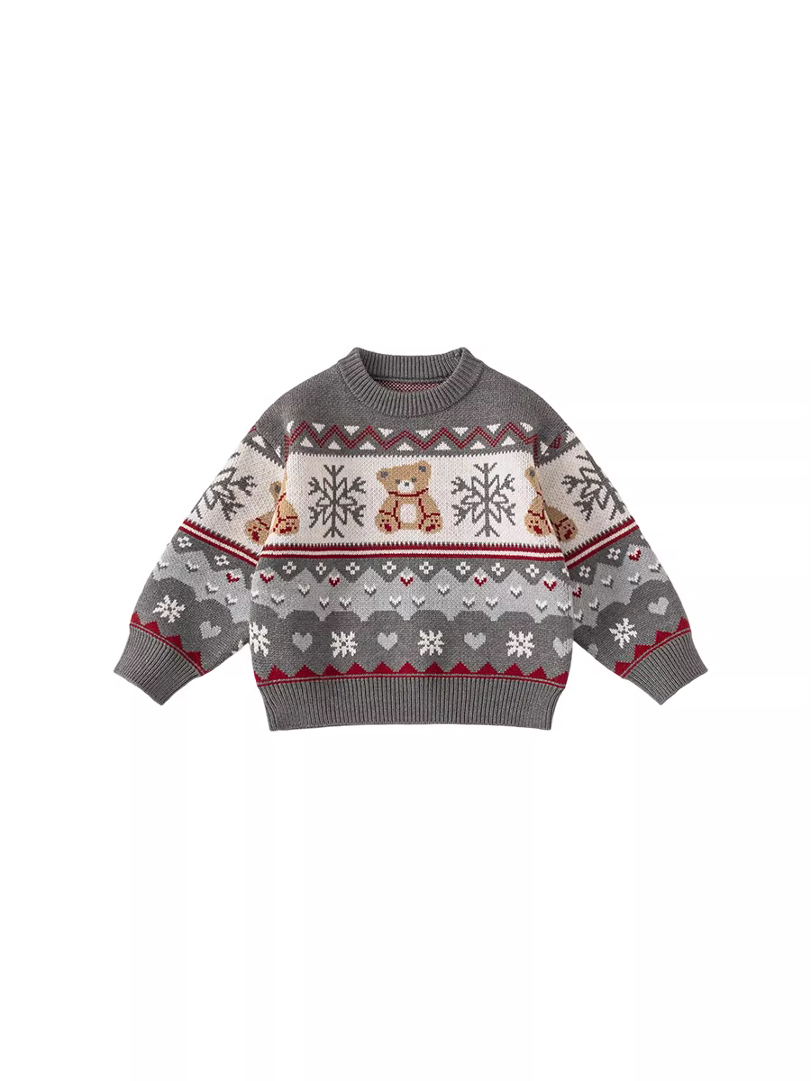 Áo len bé trai INSbobo mùa đông 2025 dày dặn, áo len trẻ em thu đông, áo bé thời trang Giáng sinh