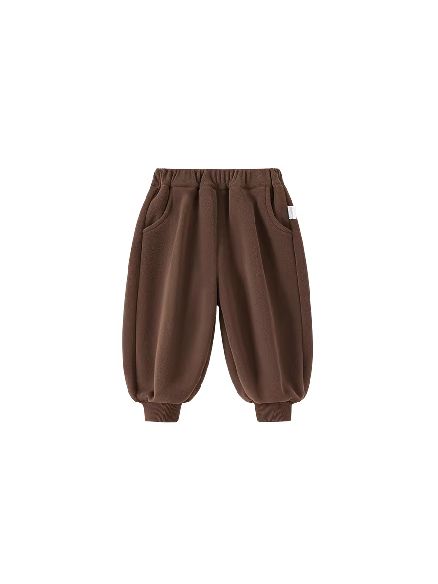 Quần bé gái INSbobo thu đông 2025, quần thể thao trẻ em mới, quần dài lót lông cừu cho bé, quần áo trẻ em mùa đông thời trang