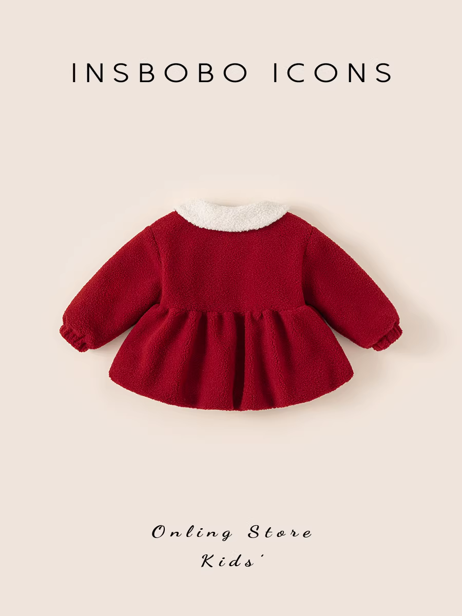 Áo khoác bé gái INSbobo mùa đông 2025 dày dặn, kiểu dáng thời trang, áo bé gái hợp xu hướng mùa thu đông