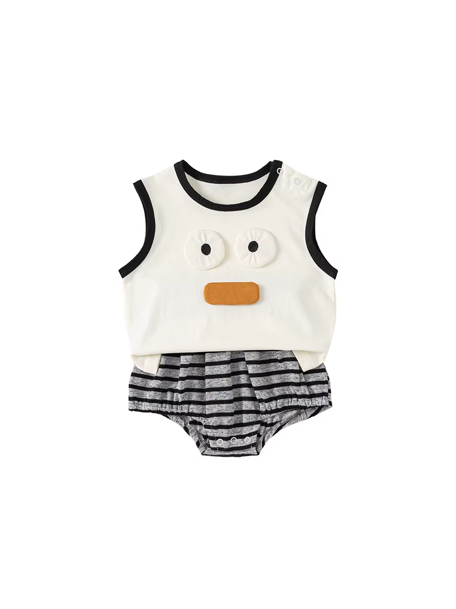 Bộ đồ hè INSbobo cho bé 2025 kiểu mới, bộ hai mảnh cho bé trai, quần áo dễ thương cho bé gái, thời trang hè trẻ em