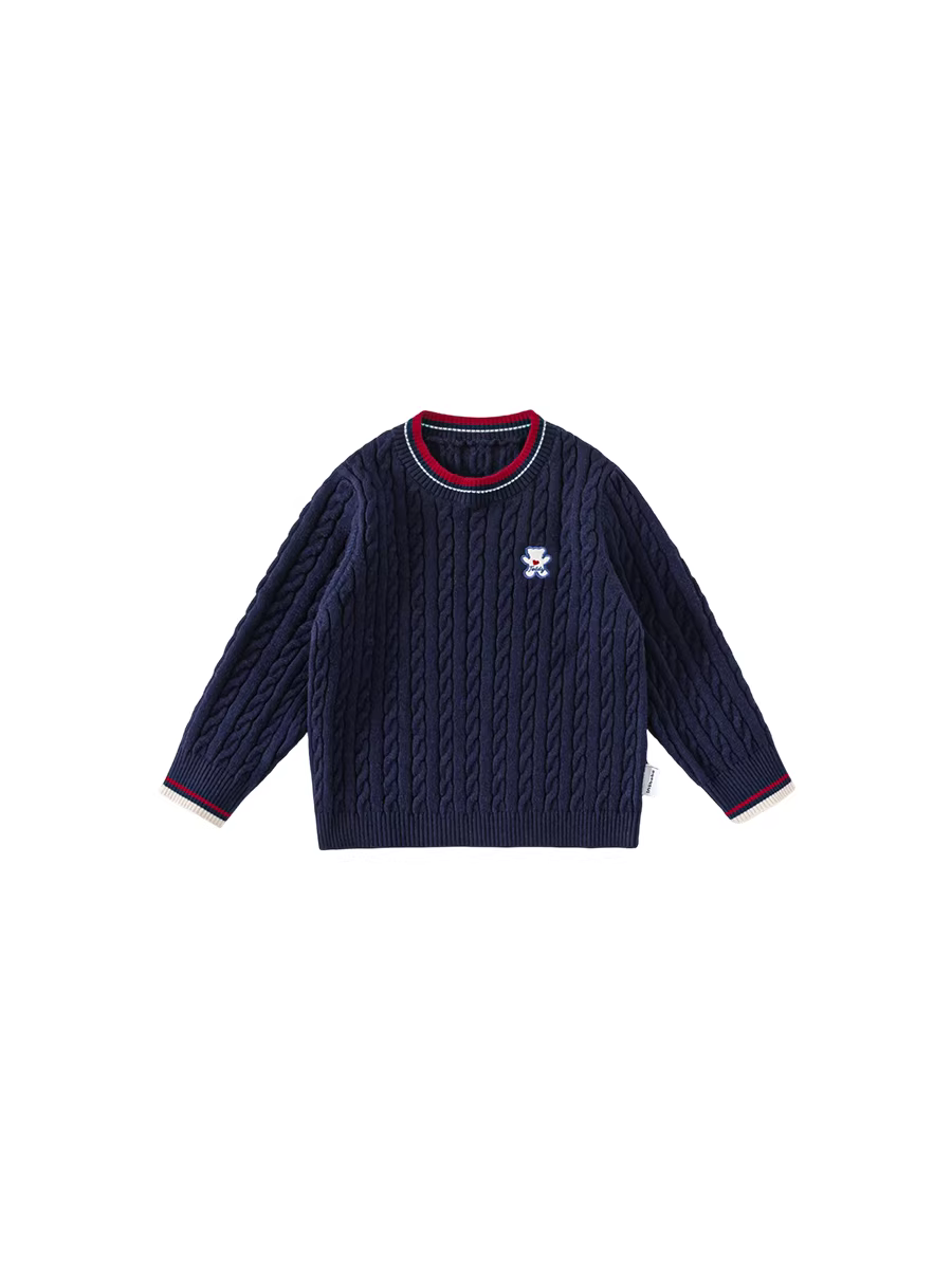 [Loạt sản phẩm Gấu bông] Áo len trẻ em INSbobo 2025 Xuân Thu Phong cách mới Áo len dệt kim cho bé trai Áo bé gái