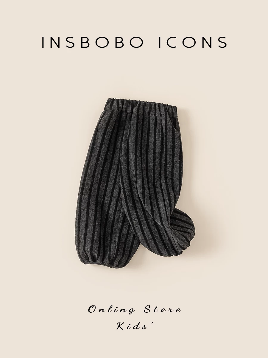 Quần trẻ em INSbobo quần đèn lồng bé gái mùa đông 2025 quần dài bé trai mùa thu đông quần thường ngày