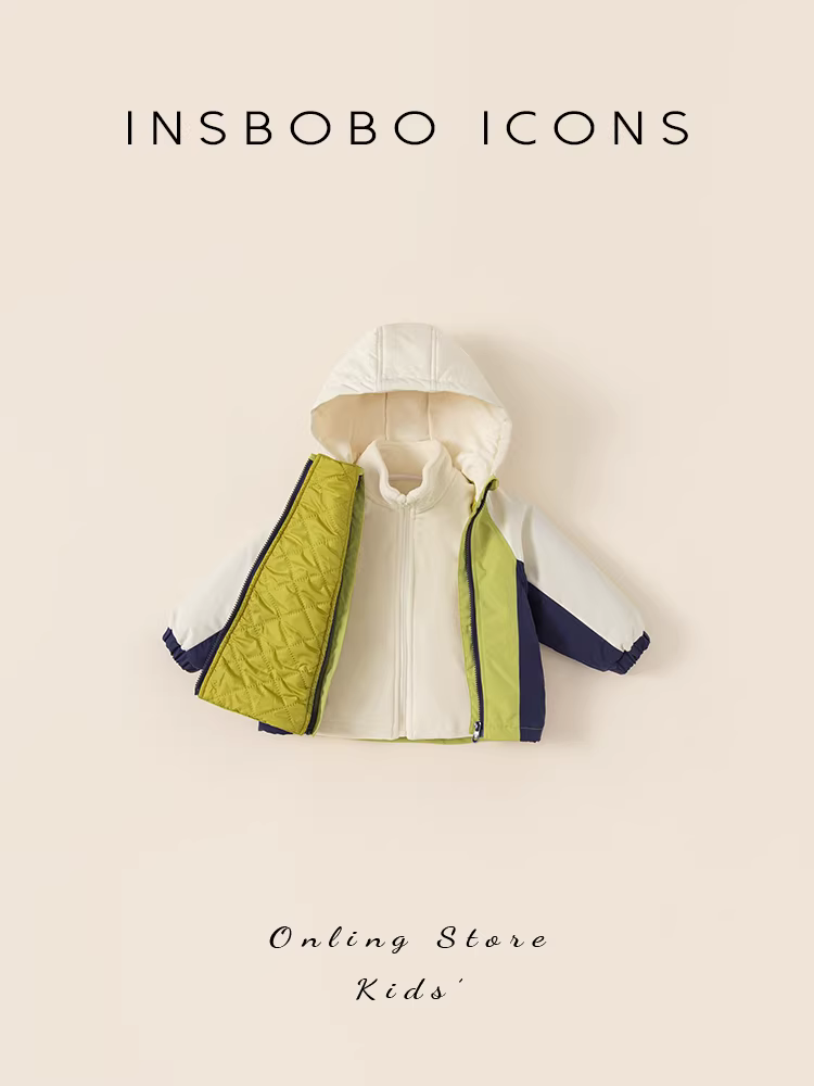 Áo khoác trẻ em thu đông 2025 mẫu mới áo khoác ba trong một bằng lông cừu cho bé gái mùa đông có thể tháo rời phần trên