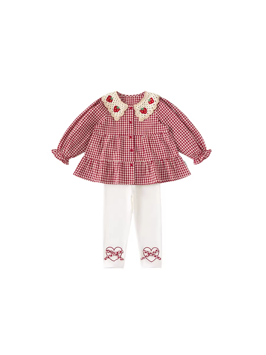 Bộ trang phục bé gái INSbobo thu đông 2025, quần áo trẻ em thời trang, bộ hai mảnh cho bé sơ sinh, thời thượng mùa thu sớm