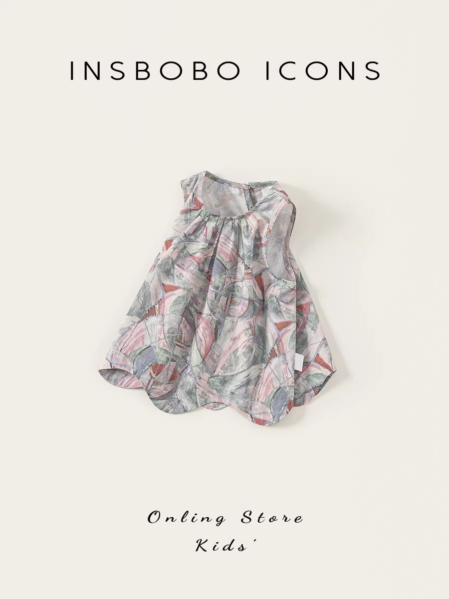 Áo gile bé gái INSbobo hè 2025 kiểu dáng mới thời trang, áo mỏng mùa hè cho bé, quần áo trẻ em hợp xu hướng