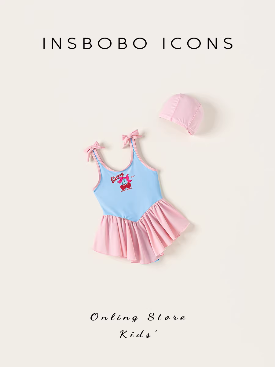 Đồ bơi trẻ em INSbobo mùa hè 2025 kiểu mới, quần áo bé gái, đồ bơi bé gái, đồ bơi trẻ em, mùa hè sớm, chất liệu mỏng