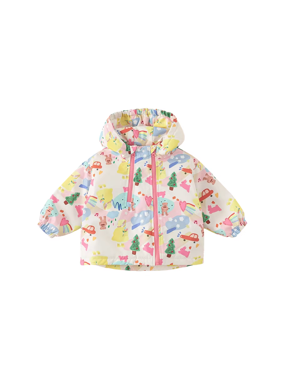 Áo khoác bé gái INSbobo thu đông 2025, áo gió trẻ em mới, áo khoác bông dày giữ ấm dễ thương thời trang