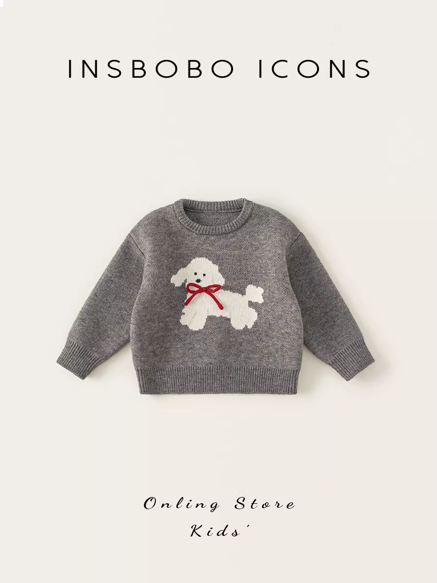 Áo len trẻ em INSbobo mùa đông 2025 kiểu mới mùa đông, áo len nữ thời trang đẹp và sành điệu