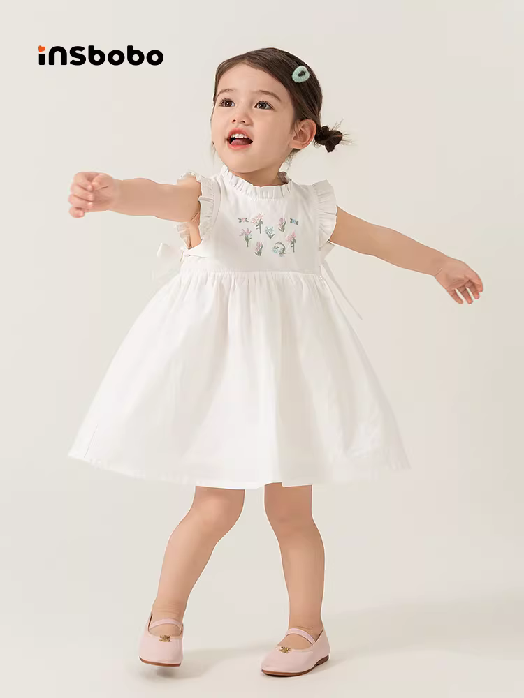 Váy bé gái INSbobo, chân váy trẻ em, trang phục mùa hè đầu năm 2025, váy bé gái một tuổi, váy mùa hè mỏng cho bé