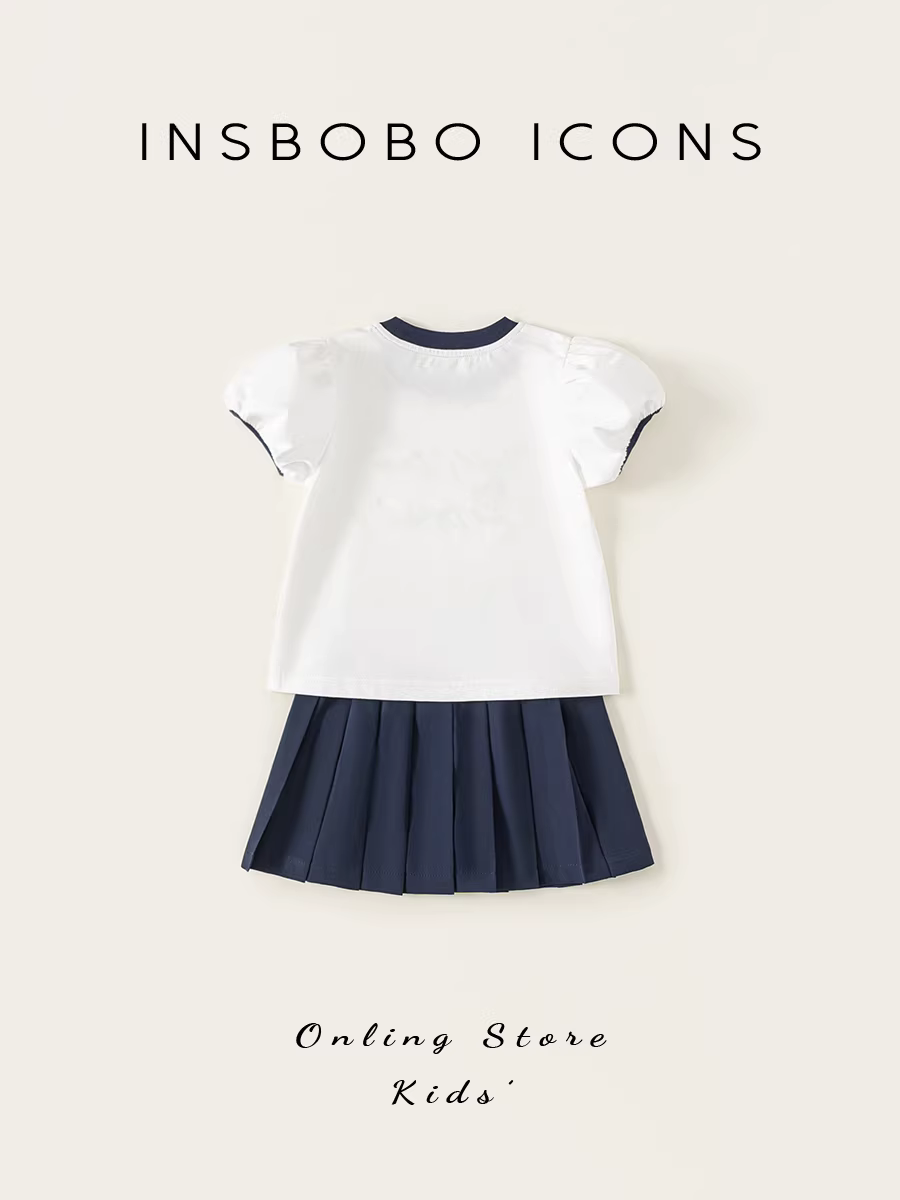 [Bộ sưu tập Gấu bông] Trang phục mùa hè INSbobo dành cho bé gái 2025 - Váy thời trang mùa hè mới cho bé gái