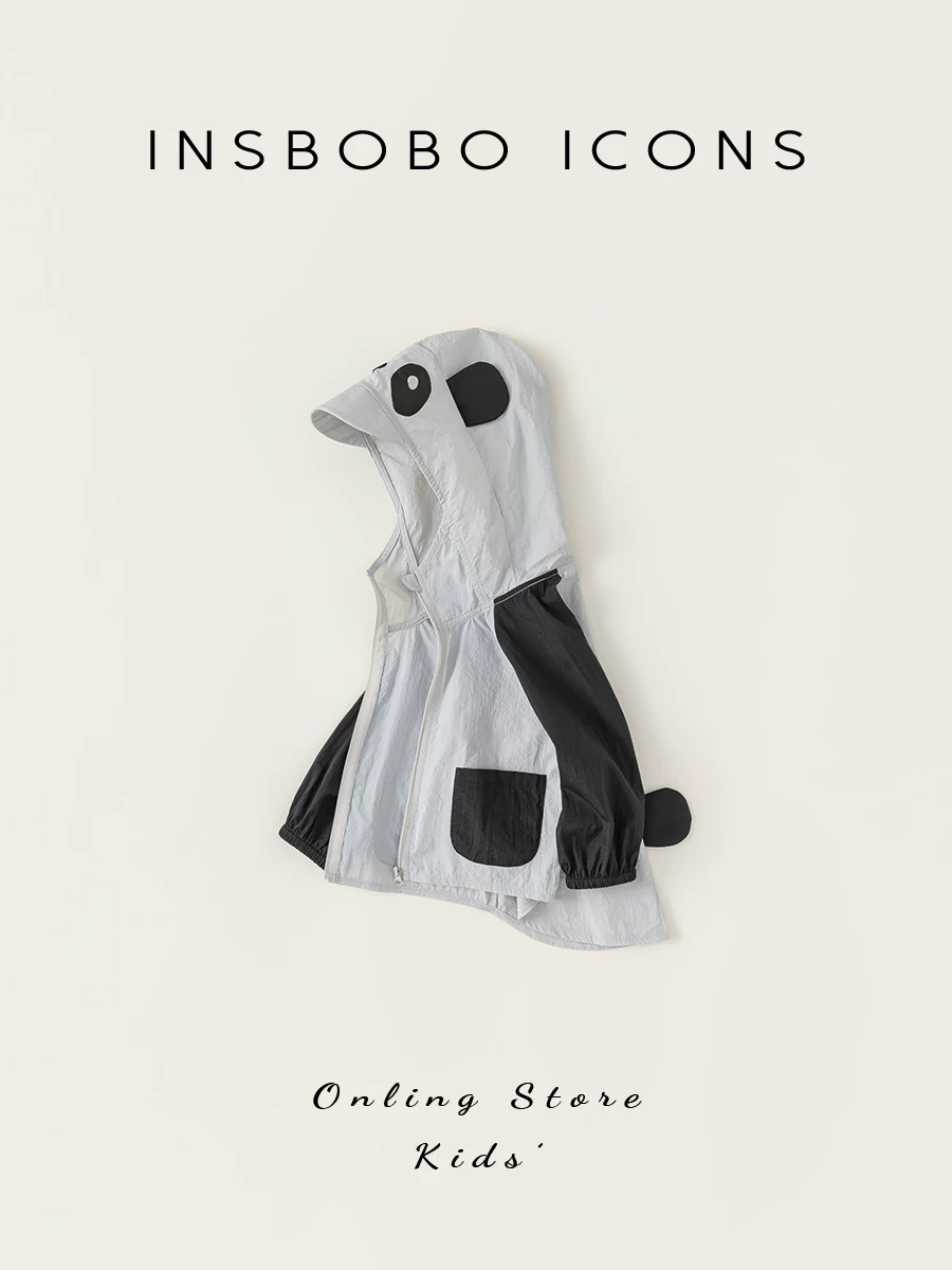 Quần áo chống nắng INSbobo cho bé trai 2025, mẫu mới mùa hè, chất liệu mỏng, chống nắng UPF50+, quần áo mùa hè cho bé