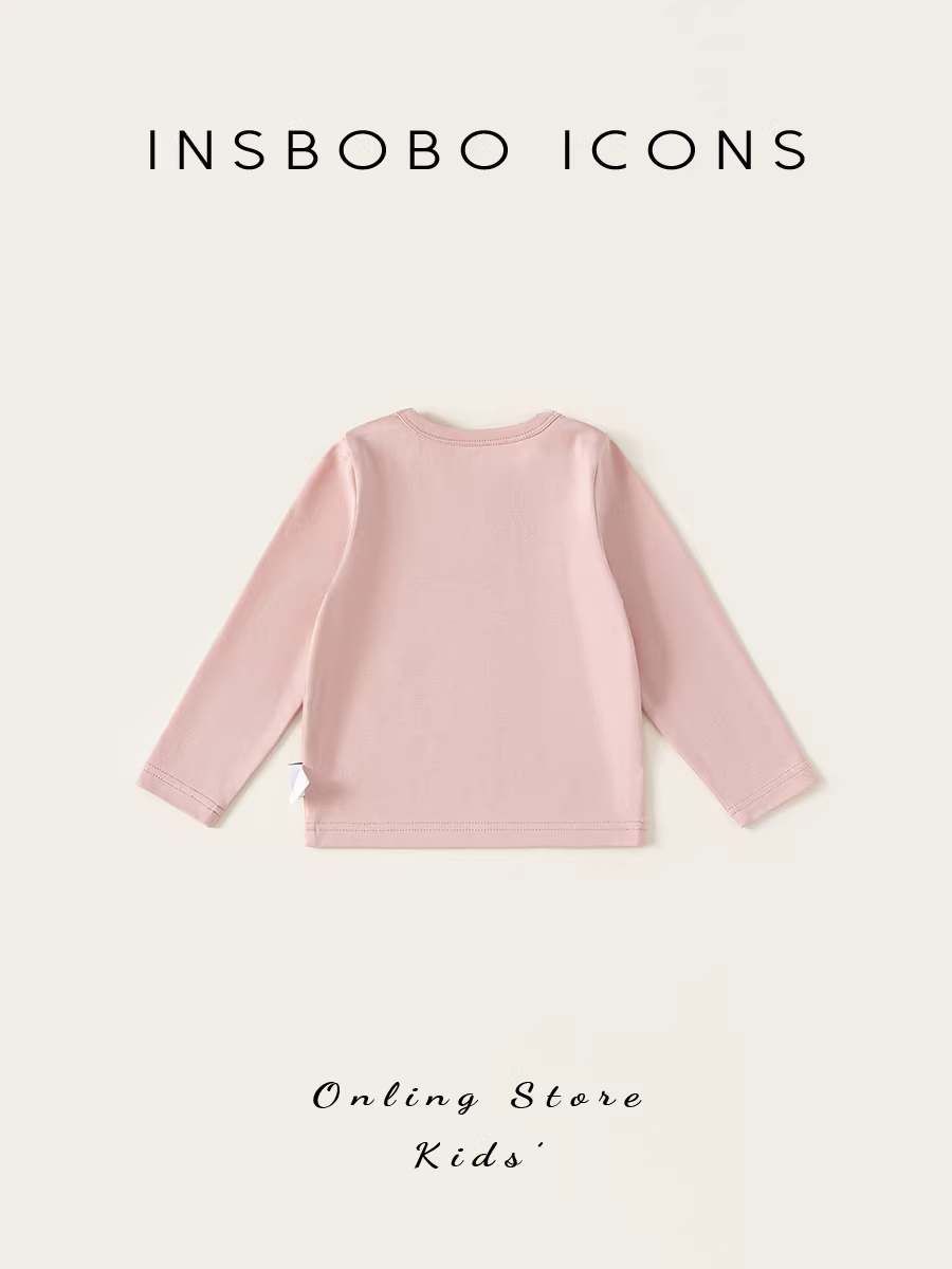 Áo bé gái INSbobo thời trang thu đông 2025, áo thun dài tay trẻ em mới xuân thu, quần áo trẻ em
