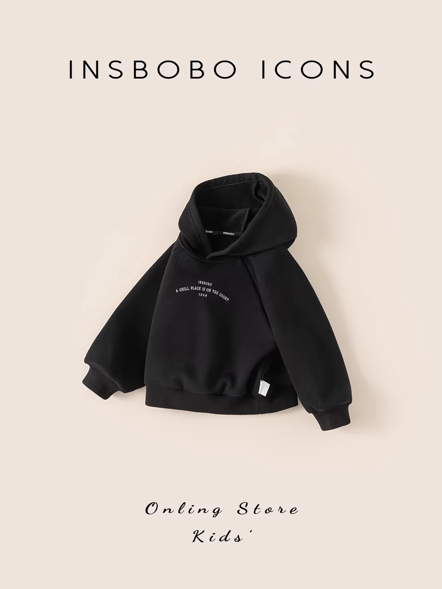 Áo thun bé trai INSbobo mùa đông 2025 mới, dày dặn, thời trang, áo ấm mùa thu đông cho bé