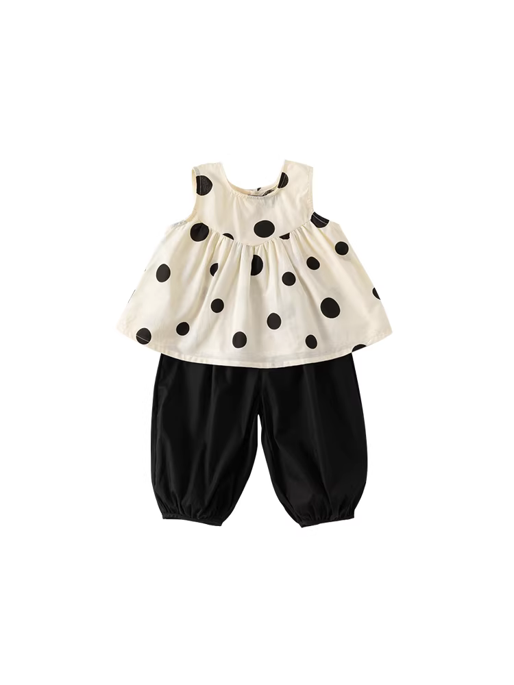 Bộ trang phục hè 2025 cho bé gái, thời trang mới, bộ quần áo trẻ em hot trend mạng xã hội, quần áo trẻ em