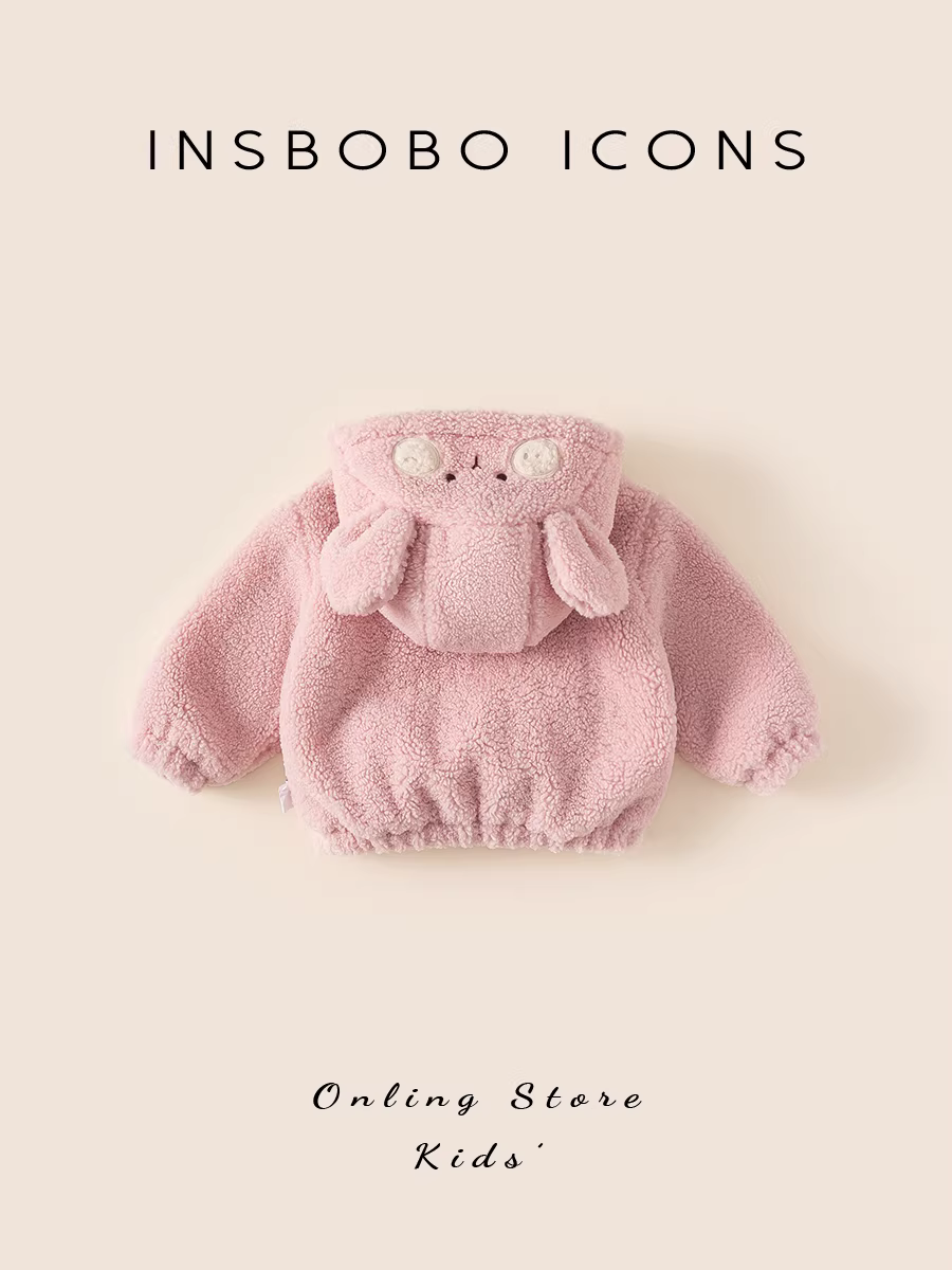 Áo len INSbobo cho bé gái mùa đông 2025, áo dày mới, thời trang thu đông, giữ ấm cho trẻ em
