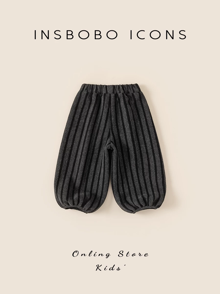 Quần trẻ em INSbobo quần đèn lồng bé gái mùa đông 2025 quần dài bé trai mùa thu đông quần thường ngày
