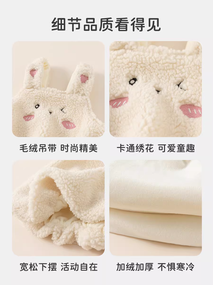 Váy bé gái INSbobo mùa đông 2025 kiểu mới thời trang trẻ em, váy bé dày giữ ấm mùa thu đông, váy yếm