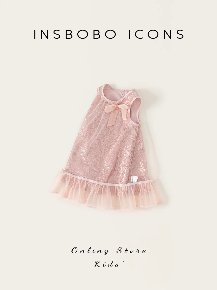Váy bé gái INSbobo mùa hè 2025 kiểu mới, váy voan bé gái, quần áo mùa hè trẻ em, quần áo trẻ em thời trang