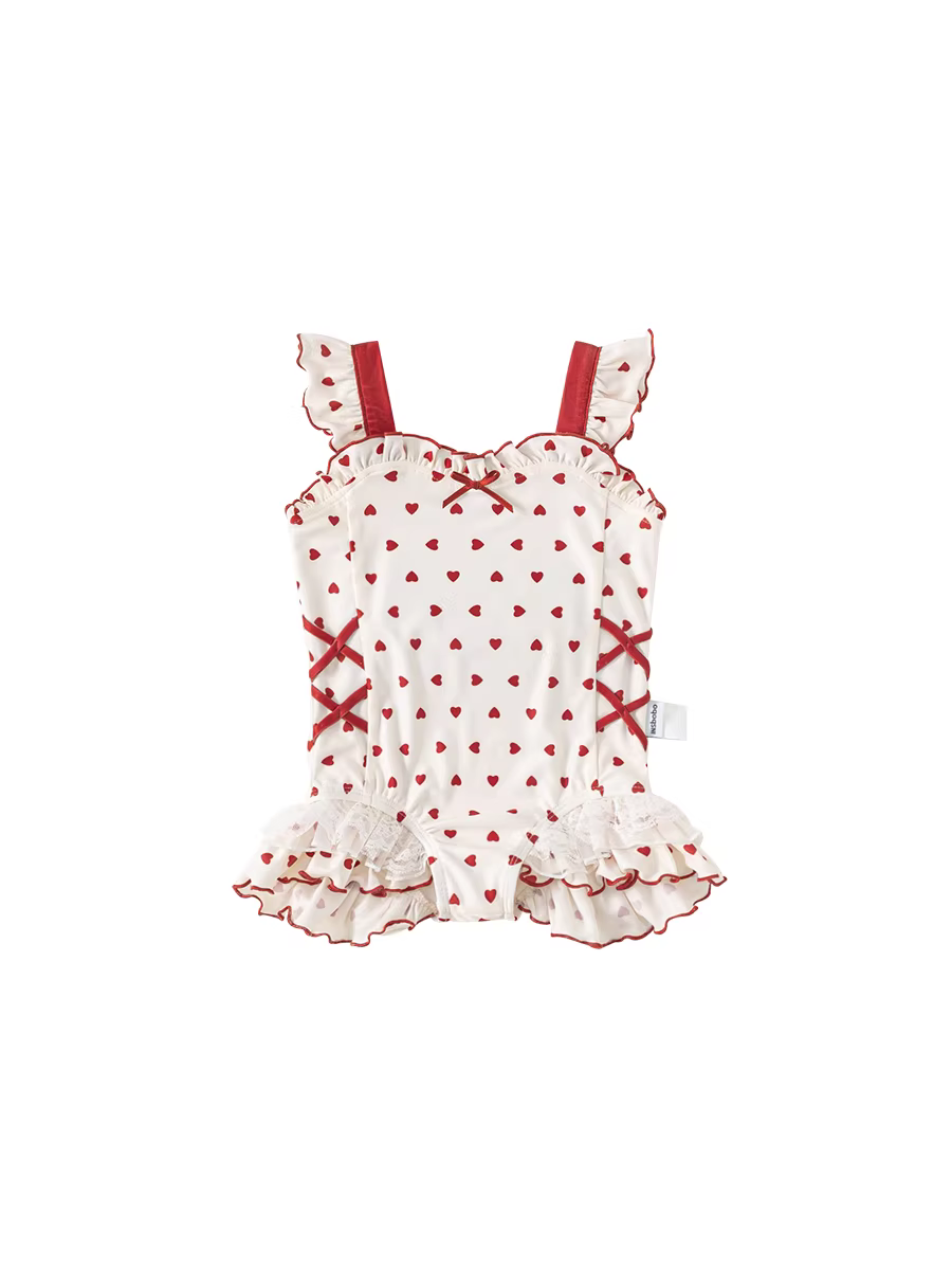 Đồ bơi bé gái INSbobo, bộ đồ bơi trẻ em mùa hè 2025, kiểu dáng thời trang, áo tắm dây cho bé gái