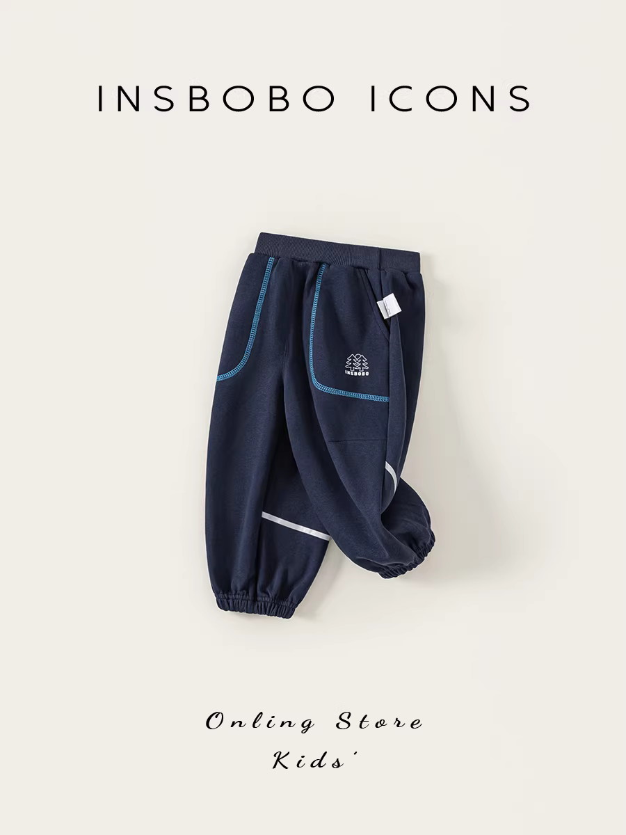 Quần bé trai INSbobo thu đông 2025, quần trẻ em thời trang, quần thể thao bé trai mùa xuân thu cá tính