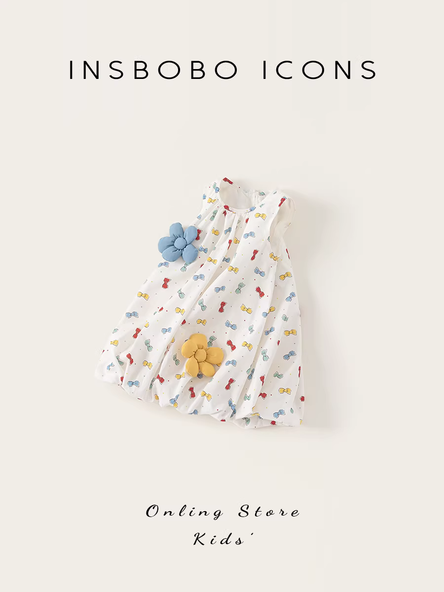 Váy bé gái INSbobo hè 2025 kiểu mới, thời trang, trang phục trẻ em mùa hè