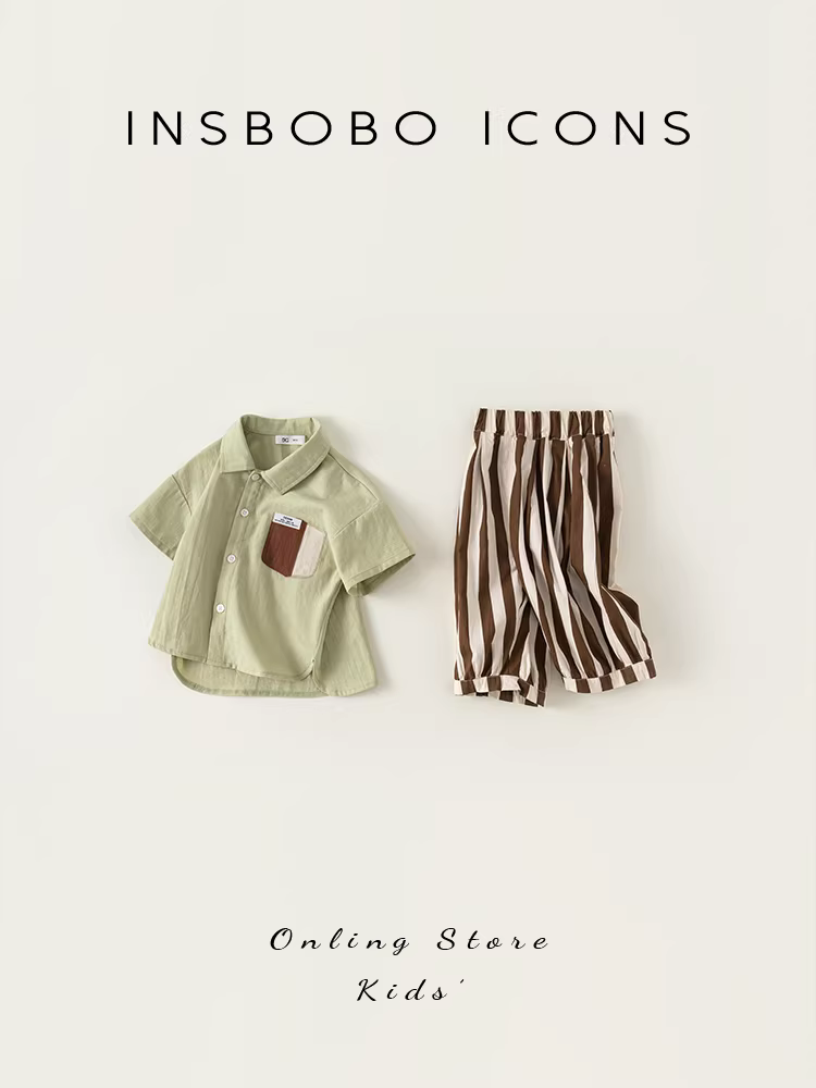 Trang phục mùa hè cho bé trai 2025, thời trang mới, quần áo trẻ em hợp xu hướng, quần áo mùa hè cho bé trai, phong cách mùa hè đẹp trai