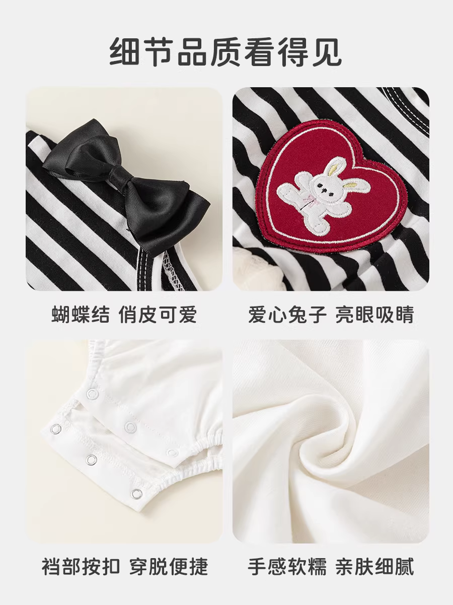 Quần áo trẻ em INSbobo mùa hè chất liệu lưới mỏng, bộ liền thân cho bé sơ sinh, trang phục mùa hè 2025