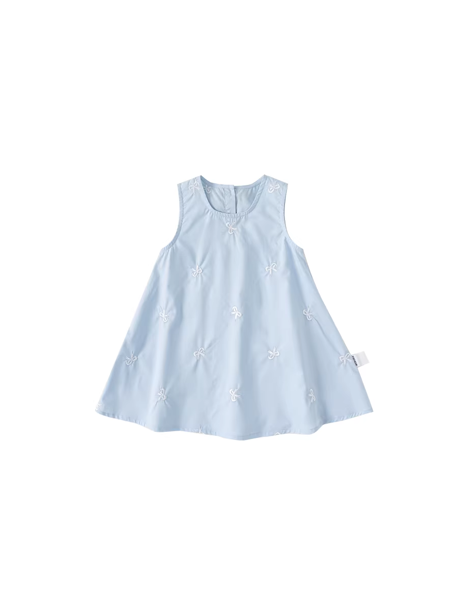 Váy bé gái INSbobo không tay, kiểu mùa hè 2025, váy công chúa bé gái thời trang mùa hè mới