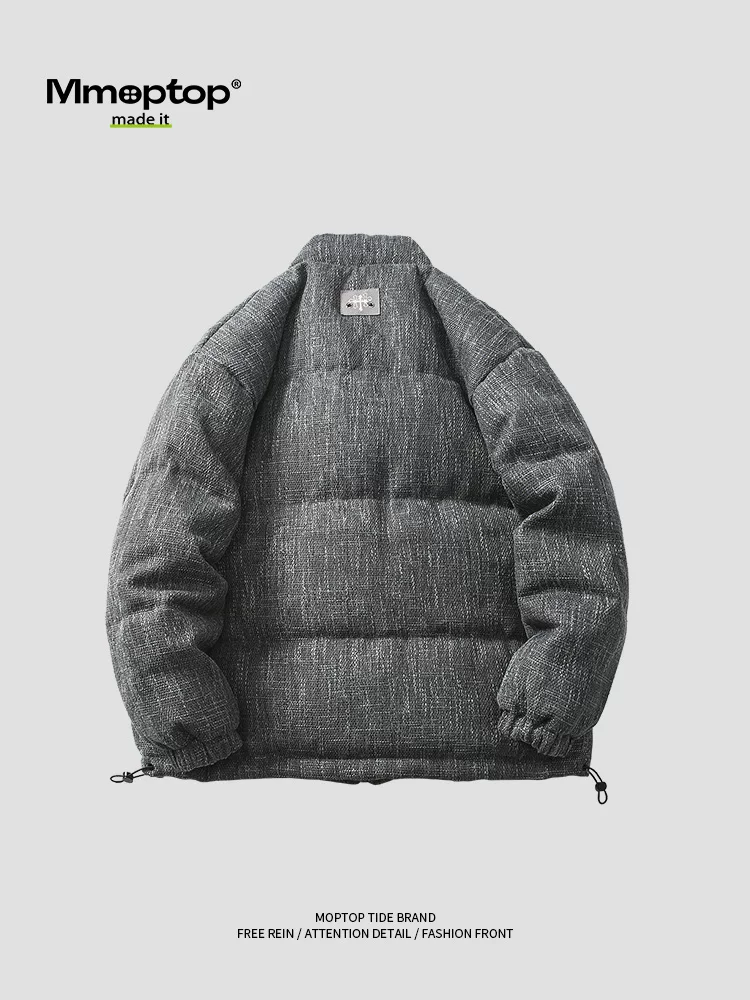 Mmoptop mùa đông phong cách Hồng Kông áo khoác ấm áp thông thường dành cho nam giới áo khoác cotton dày đa năng áo khoác ngoài rộng rãi hợp thời trang dành cho nam giới