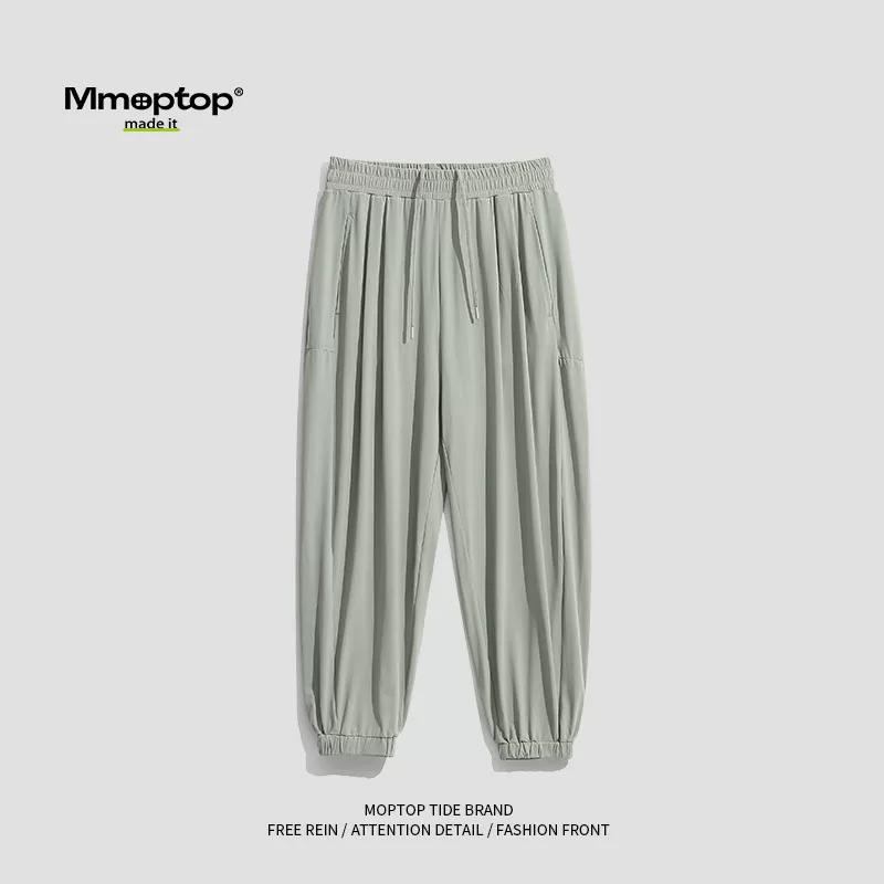 Quần chống nắng bằng lụa băng Mmoptop dành cho nam, quần dài jogger mùa hè UPF50+ tạo cảm giác mát lạnh, quần thường ngày nhẹ nhàng dành cho cặp đôi