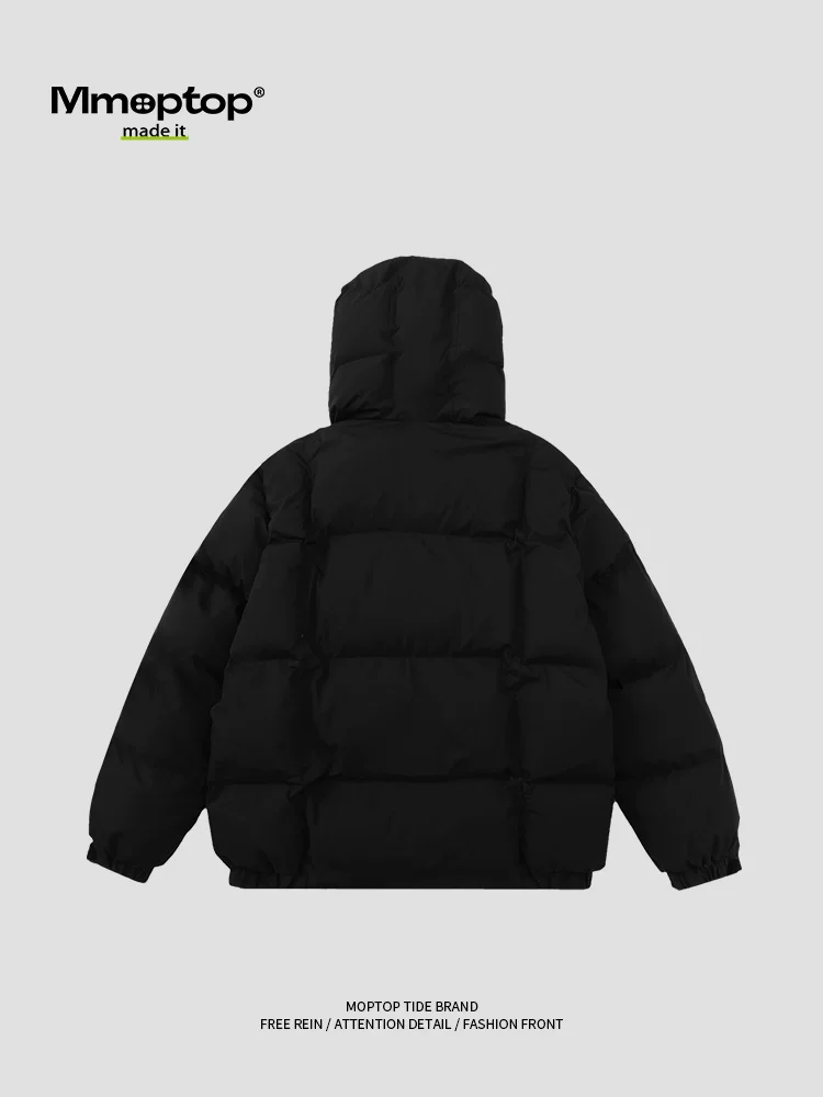 Mmoptop mùa đông phong cách Hồng Kông áo khoác cotton có mũ trùm đầu cổ điển nam ấm áp áo khoác cotton dày dặn hợp thời trang áo khoác ngoài thông thường quần áo nam