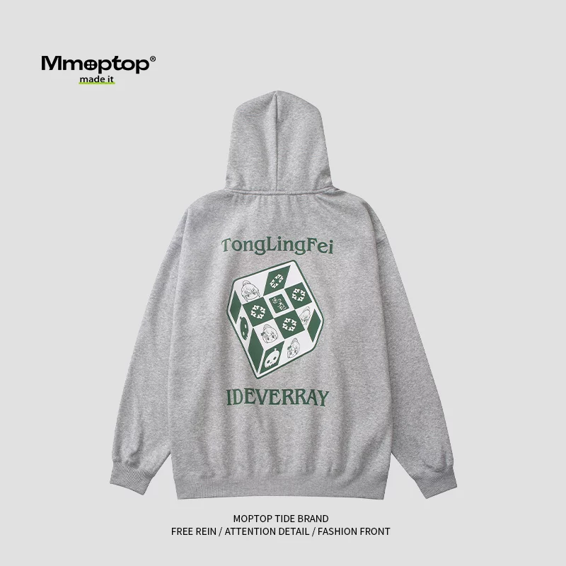 Mmoptop phong cách Mỹ mới hợp thời trang thương hiệu áo hoodie dáng rộng dành cho cặp đôi áo khoác nam dài tay mùa xuân thu đường phố quần áo nam