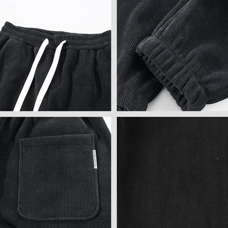 Quần vải nhung Mmoptop thường ngày mùa đông hợp thời trang quần jogger màu trơn quần thể thao nam mới quần thể thao cặp đôi