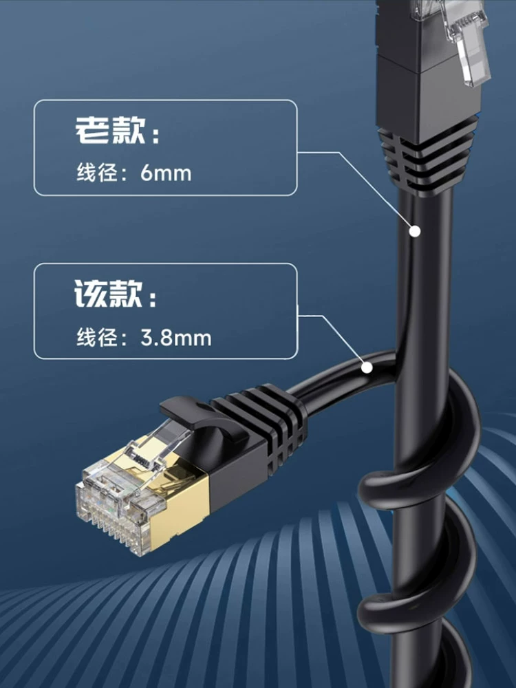 Cáp Ethernet Cat8 10 Gigabit cho mạng băng thông rộng gia đình, đầu nối góc vuông kép, bộ định tuyến băng thông rộng máy tính, cáp Cat7 RJ45 tốc độ cao, đầu nối góc vuông 90 độ siêu mỏng và linh hoạt.
