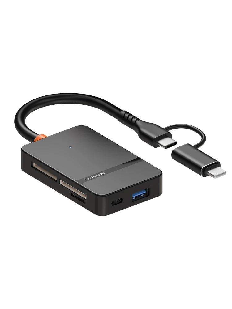 Đầu đọc thẻ đa năng cho thẻ nhớ CF/SD/MS/TF, Type-C, bộ chuyển đổi USB 3.0 tốc độ cao cho máy ảnh DSLR, bộ chuyển đổi đa chức năng cho điện thoại di động và máy tính, CCD ngoài, máy ảnh micro đơn, ổ flash USB và ổ cứng.