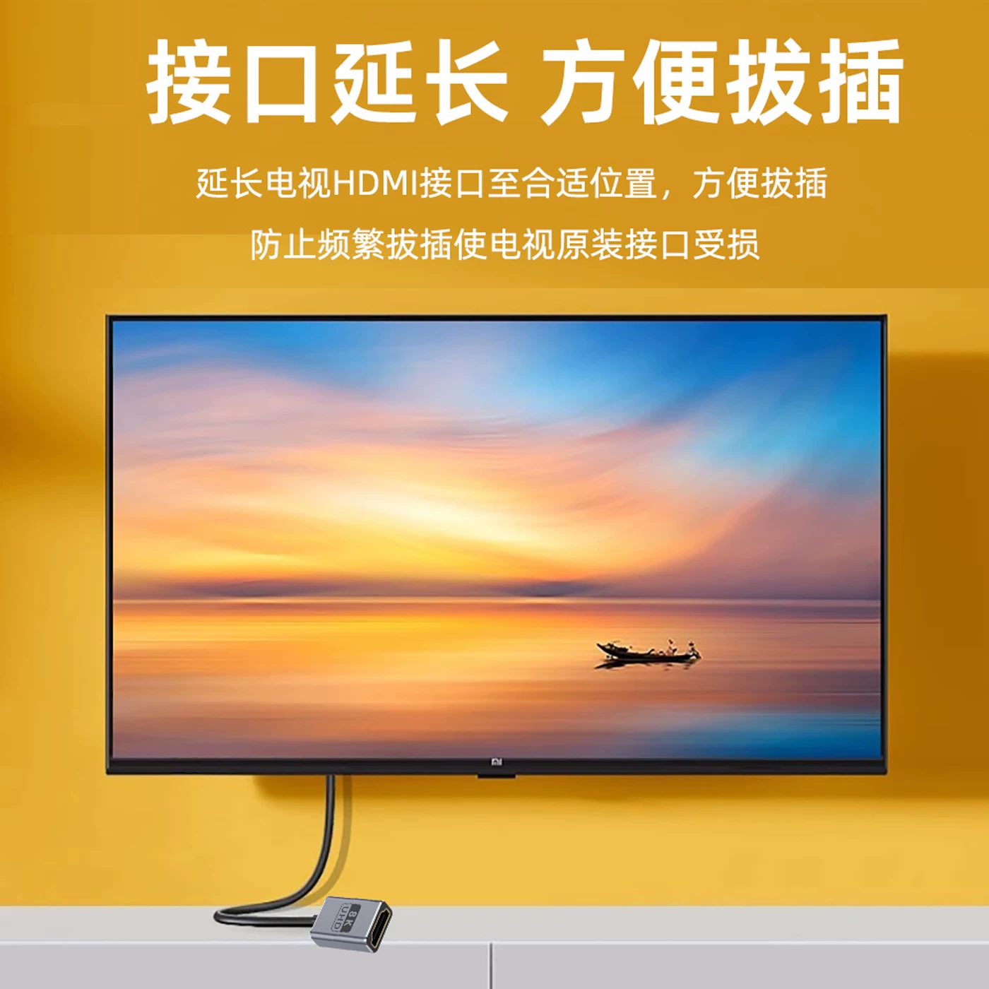 Cáp nối dài Mini HDMI đực sang cái 8K góc cạnh linh hoạt, bộ chuyển đổi mở rộng cho camera mini micro