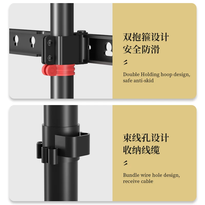 Chân đế TV xoay trái phải, lắp đặt không cần khoan, điều chỉnh độ cao, xem đa góc 14-27-34- 43-55inch
