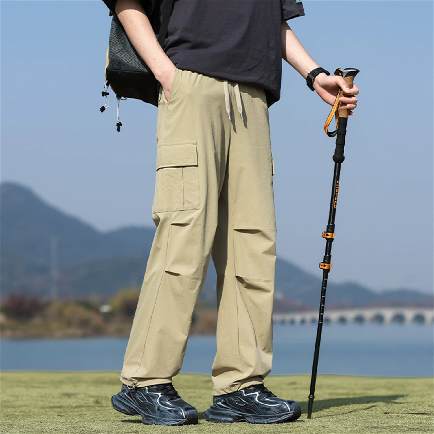 Phong cách Don Quixote, unisex! Quần áo làm việc thông thường ngoài trời, quần thể thao đi bộ đường dài, quần leo núi dành cho cặp đôi, quần dù, quần thường ngày.