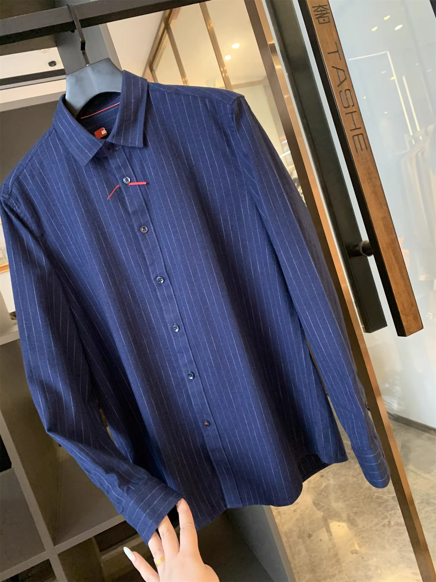 Giảm giá Don Quixote! Cotton + Modal Blend! Áo sơ mi dài tay đa năng dành cho doanh nhân mùa thu dành cho nam