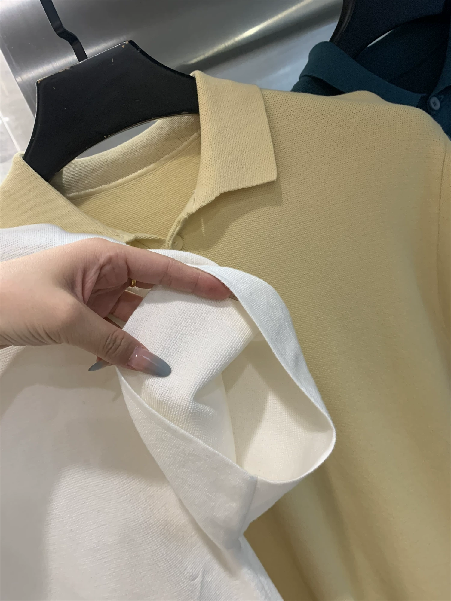 Don Quixote Knitted Comfortable Blend! Áo sơ mi polo ngắn tay đa năng, thoáng khí, màu trơn dành cho nam mùa hè hợp thời trang