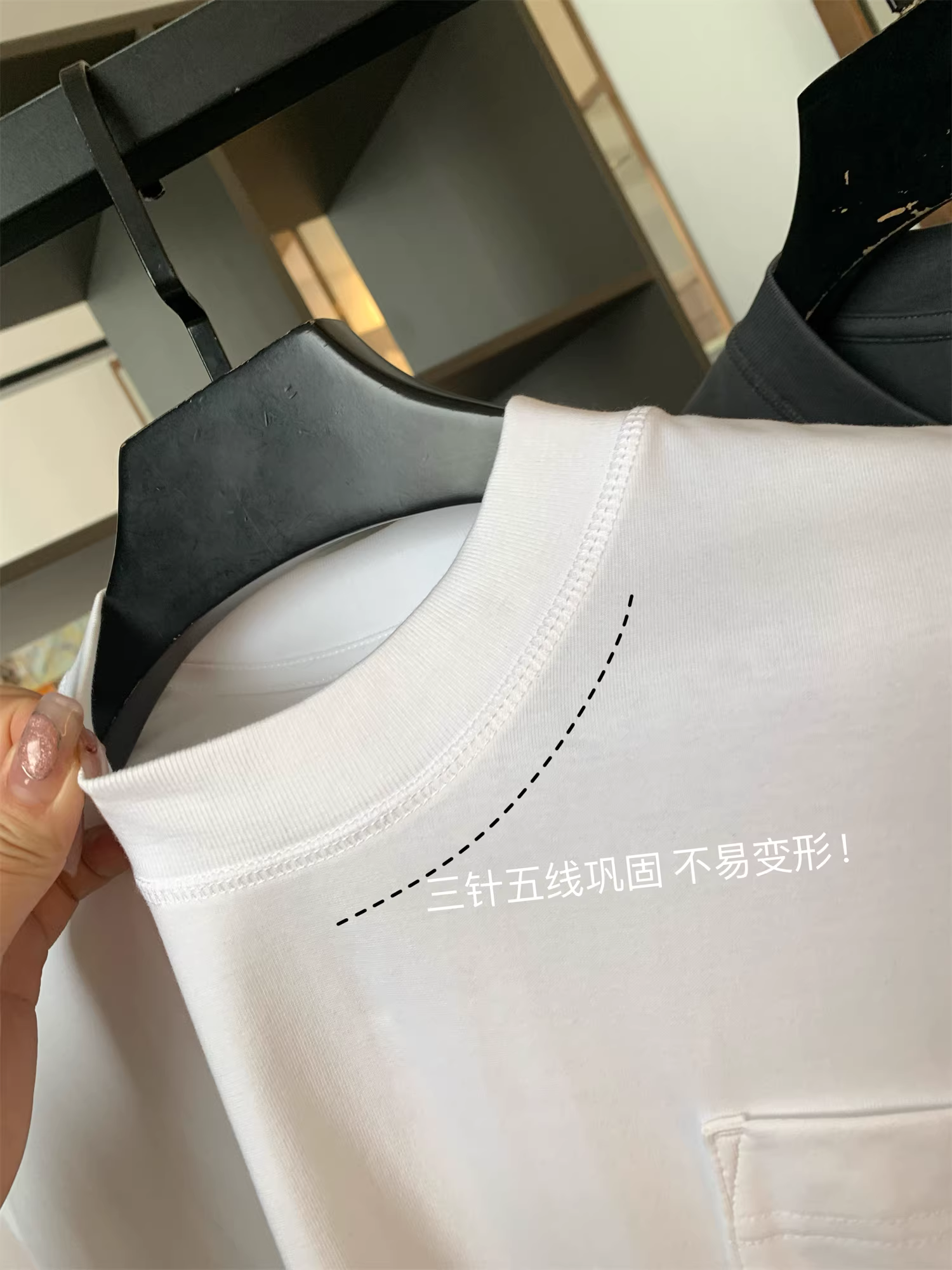 Áo thun nam Don Quixote chất cotton dày 300g! Áo thun nam mùa hè màu trơn, dáng rộng, đa năng, có hai túi, tay ngắn, kiểu dáng thời trang