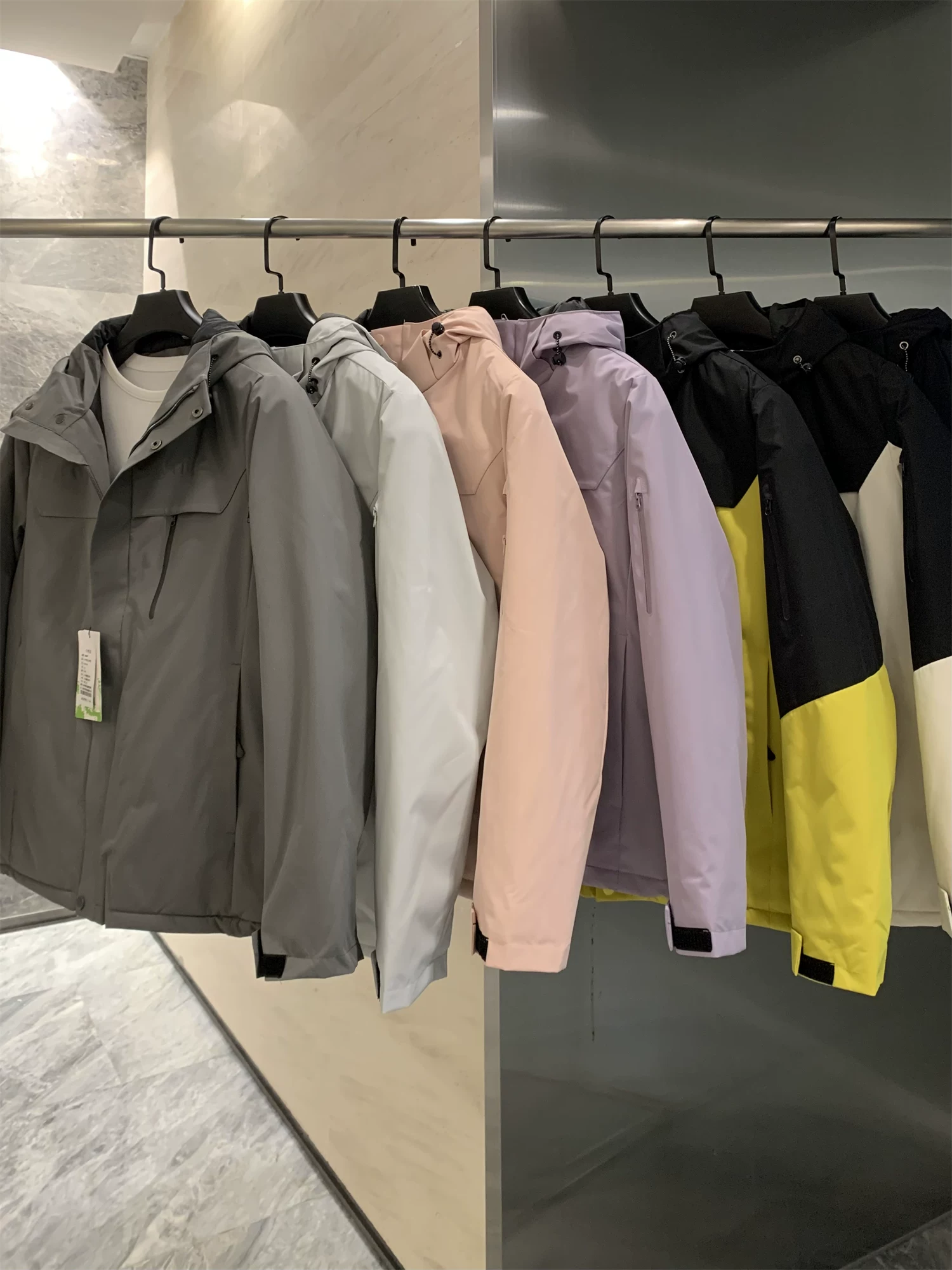 Don Quixote Honeycomb Heat Storage! Áo khoác giữ nhiệt chống gió ngoài trời mùa thu đông dành cho cặp đôi Áo khoác ấm có đệm chống gió hợp thời trang