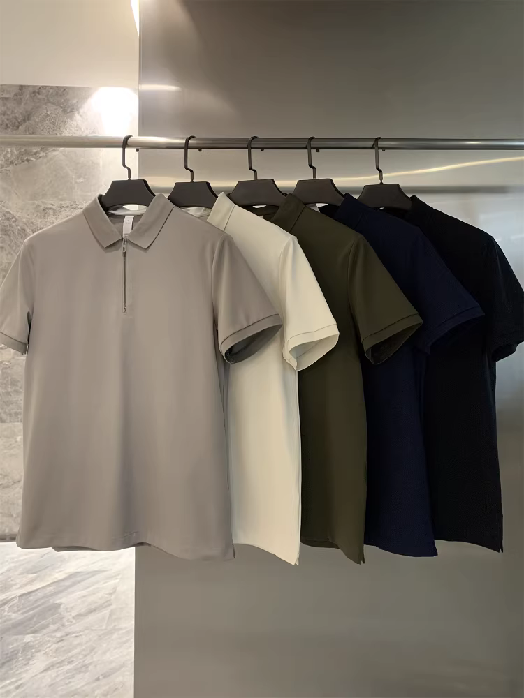 Don Quixote phiên bản đơn giản! Áo sơ mi POLO ngắn tay thông thường mềm mại, thoáng khí, có độ đàn hồi cao dành cho nam mùa hè mới