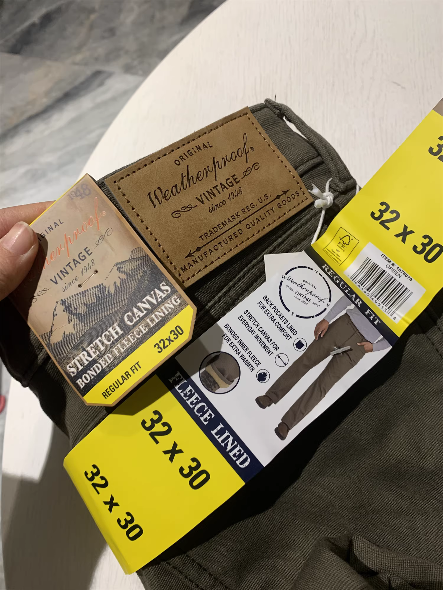 Don Quixote Bắc Mỹ Ngoài trời! Quá trình giặt bền bỉ! Quần dài mùa thu đông lót lông cừu dày dặn ấm áp, kiểu dáng thường ngày