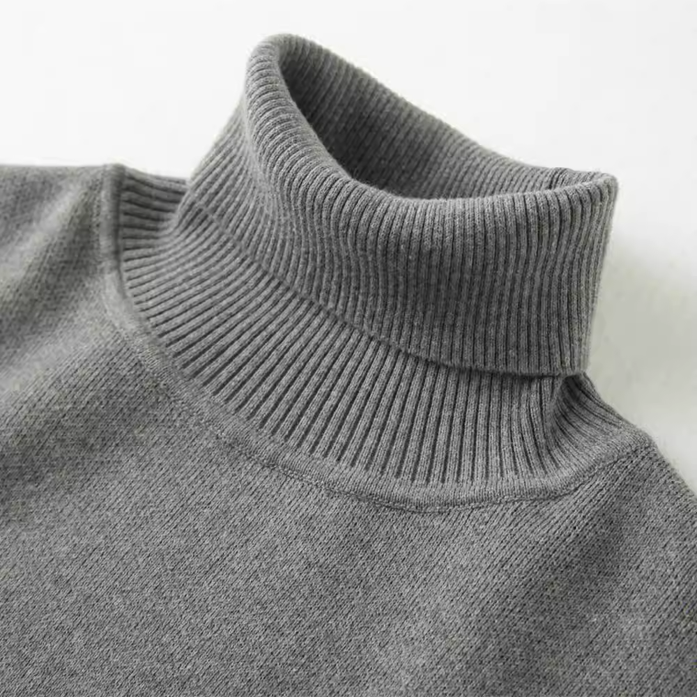 Don Quixote, phong cách lười biếng! Mềm mại và tinh tế! Áo len dệt kim cổ cao thời trang mùa thu đông dành cho nam.