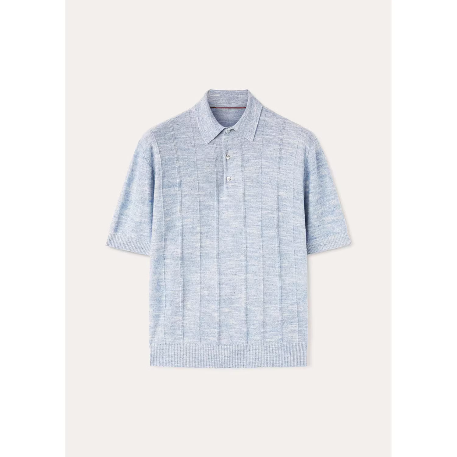 Don Quixote - Phong cách Ý sang trọng nhẹ nhàng! Phong cách tiền cổ điển! Áo thun ngắn tay chất liệu jacquard cổ Henry, dáng rộng, chất liệu mỏng nhẹ, mặc mùa hè.