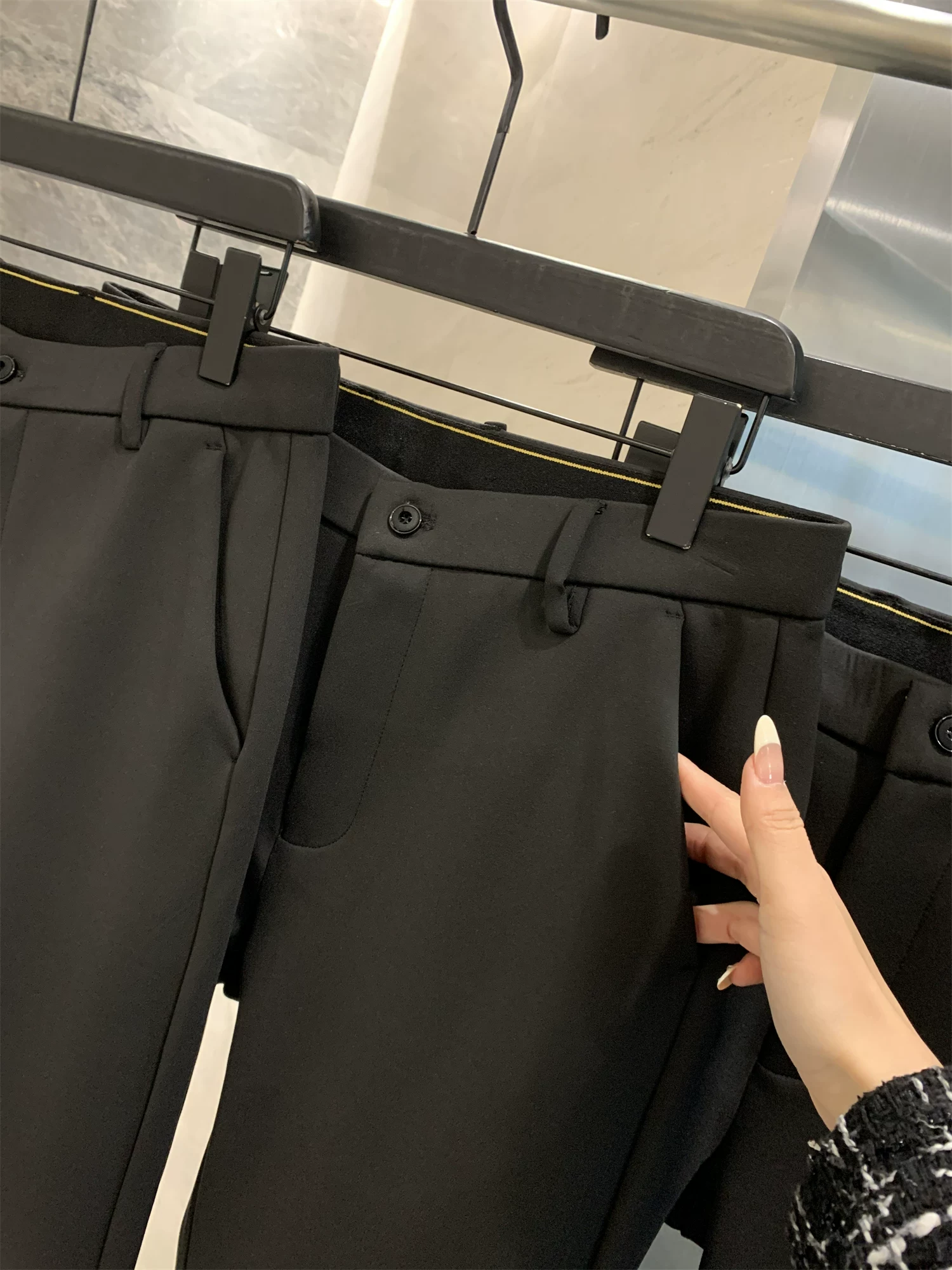 Don Quixote Aerospace Grade Aerogel 3D Down! Quần âu nam dày dặn lót lông cừu mùa thu đông